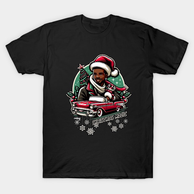 Reindeer Roadster Rally - A Xmas Christmas December Car Guy Retro Vintage Style T-Shirt by LollipopINC